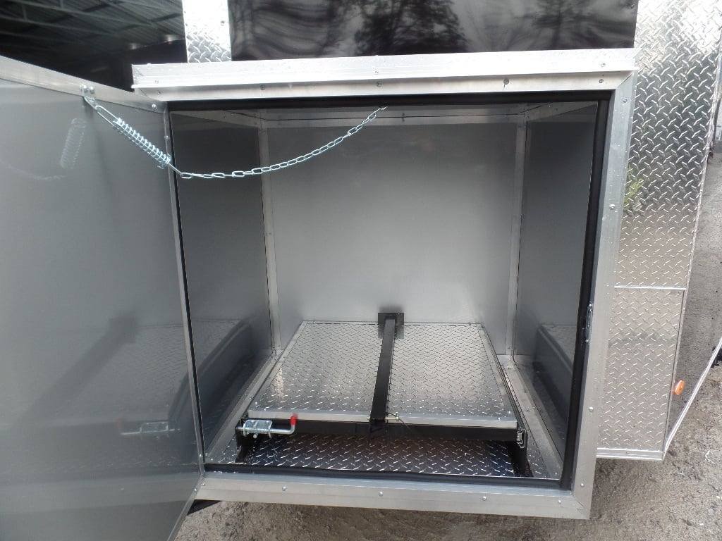 8.5′ x 16′ Black Porch Style Concession Food Trailer — photo 5