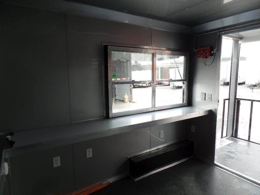 8.5′ x 16′ Black Porch Style Concession Food Trailer — photo 2