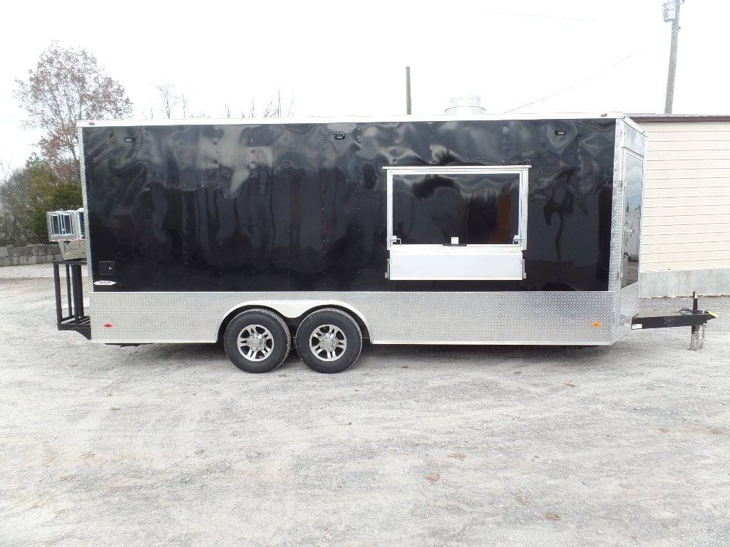 8.5′ x 20′ Black Concession Food Event Catering Trailer — photo 15