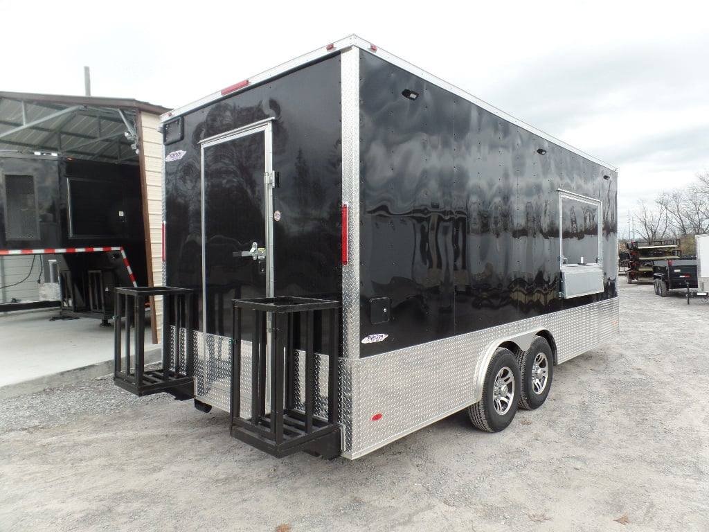 8.5′ x 20′ Black Concession Food Event Catering Trailer — photo 12