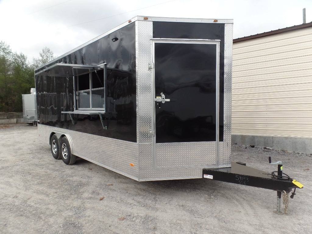 8.5′ x 20′ Black Concession Food Event Catering Trailer — photo 7