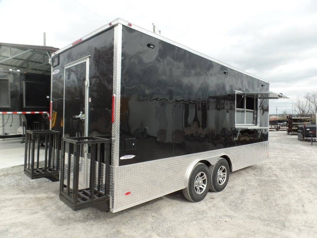 8.5′ x 20′ Black Concession Food Event Catering Trailer — photo 2