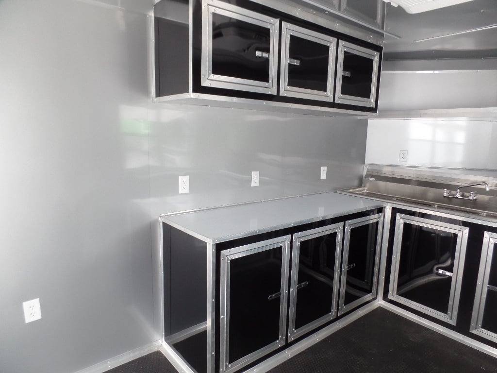 8.5′ x 24′ Black BBQ Porch Style Concession Food Trailer — photo 12