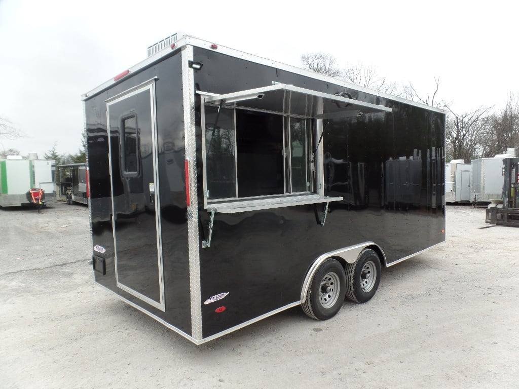8.5′ x 18′ Black Concession Food Event Catering Trailer — photo 9