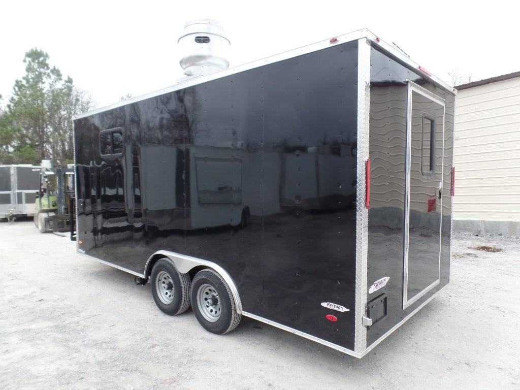 8.5′ x 18′ Black Concession Food Event Catering Trailer — photo 4