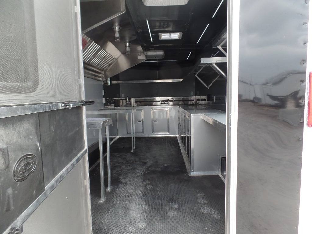 8.5′ x 18′ Black Concession Food Event Catering Trailer — photo 3
