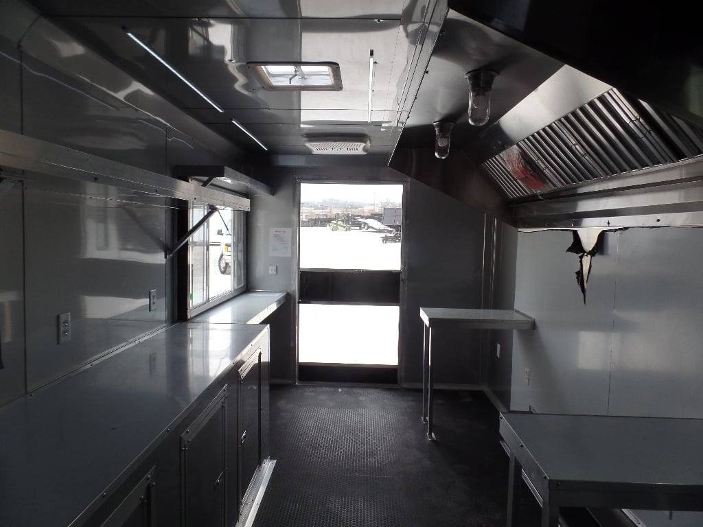 8.5′ x 18′ Black Concession Food Event Catering Trailer — photo 6