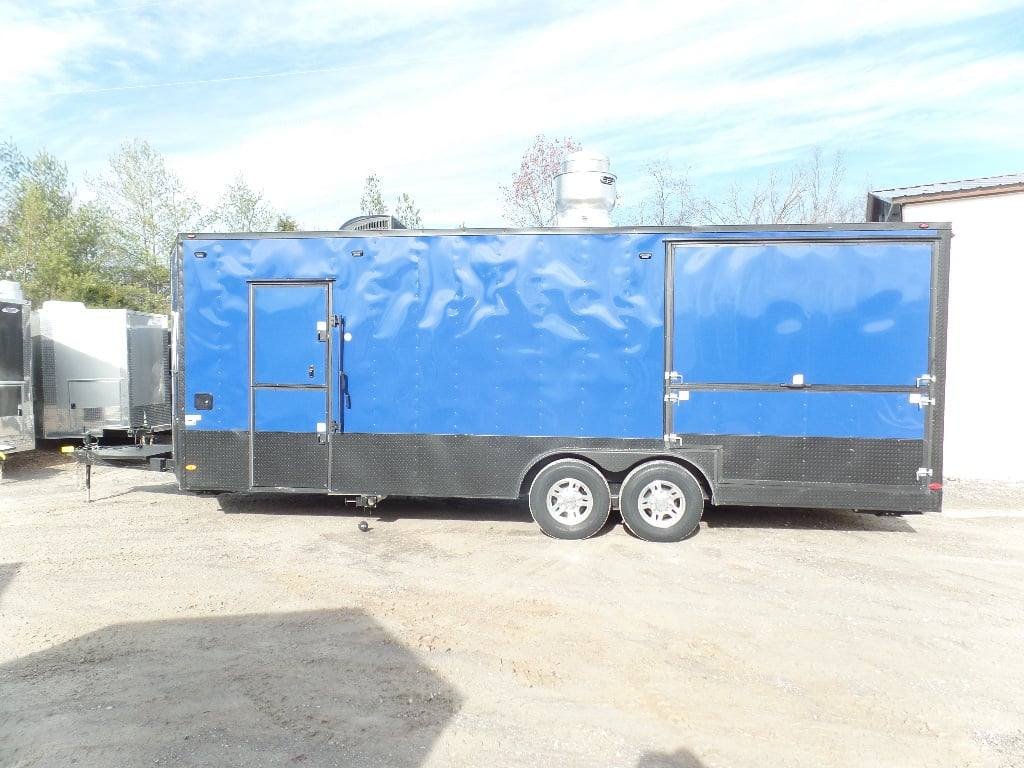 8.5′ x 22′ Cobalt Blue BBQ Porch Concession Food Trailer — photo 14