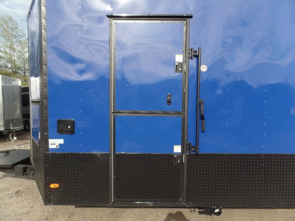 8.5′ x 22′ Cobalt Blue BBQ Porch Concession Food Trailer — photo 6