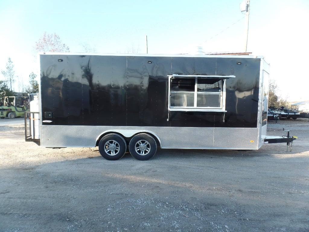 8.5′ x 20′ Black Concession Food Trailer With Appliances — photo 6