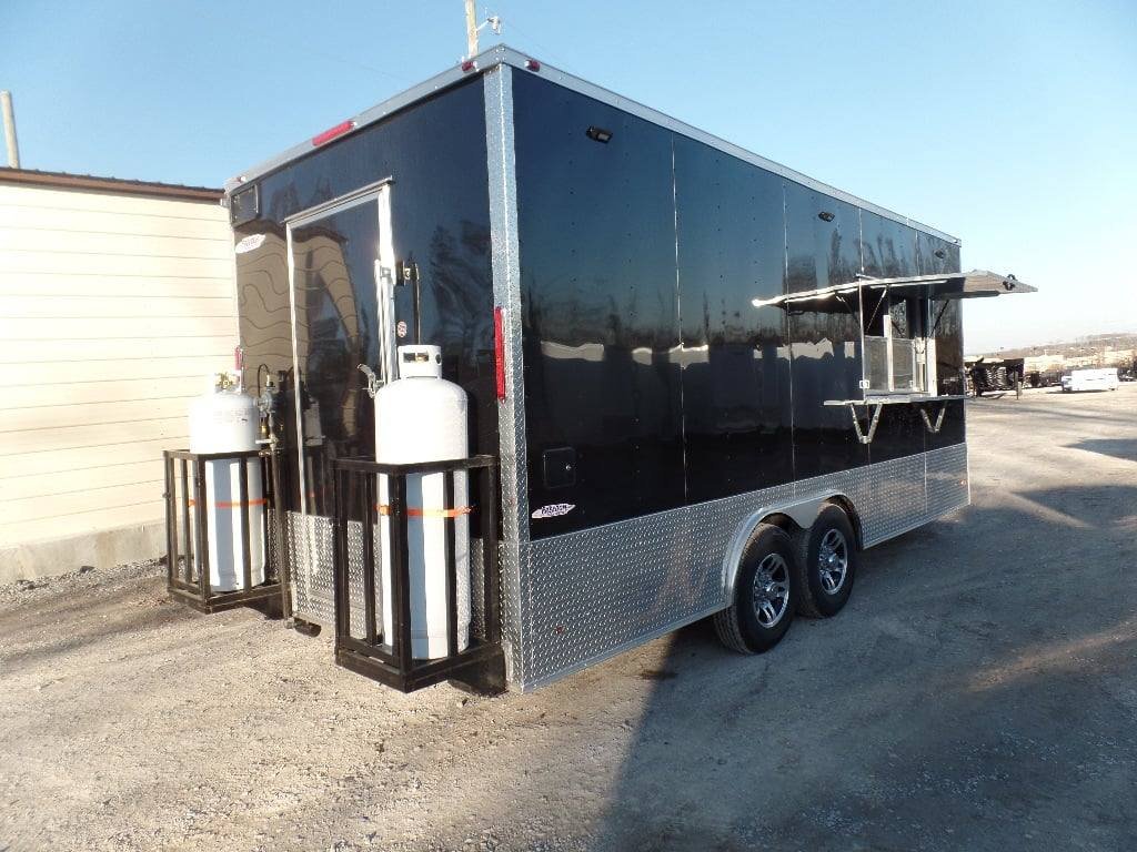 8.5′ x 20′ Black Concession Food Trailer With Appliances — photo 9