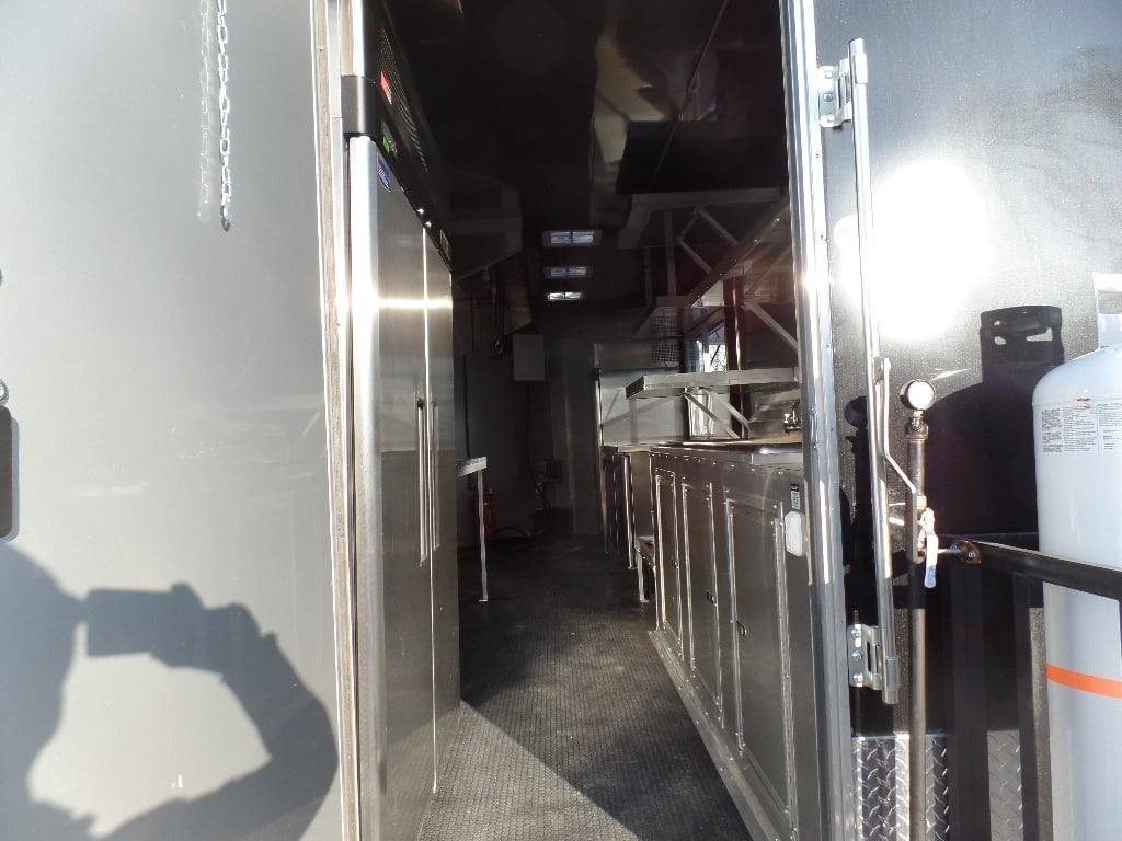 8.5′ x 20′ Black Concession Food Trailer With Appliances — photo 3