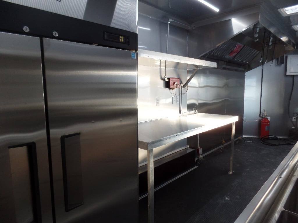 8.5′ x 20′ Black Concession Food Trailer With Appliances — photo 7