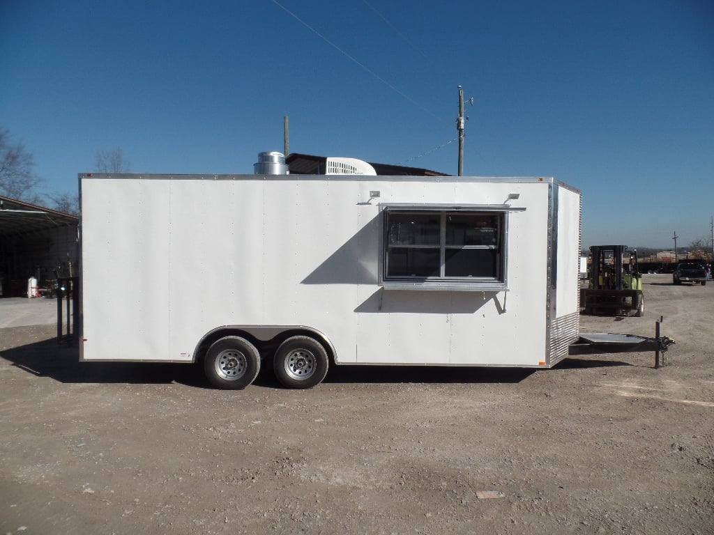 8.5′ x 20′ White Concession Food Trailer With Appliances — photo 2