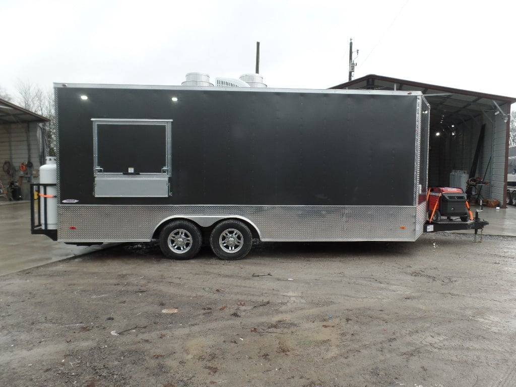 8.5′ x 20′ Charcoal Grey Concession Food Trailer With Appliances — photo 3