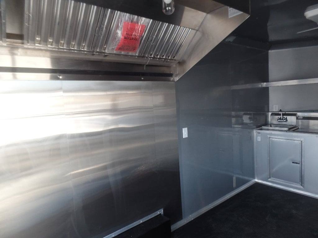 8.5′ x 20′ Black BBQ Porch Concession Food Trailer — photo 2