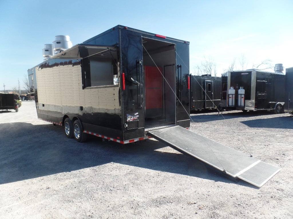8.5′ x 34′ Black Goose Neck Concession Food Trailer With Appliances — photo 9