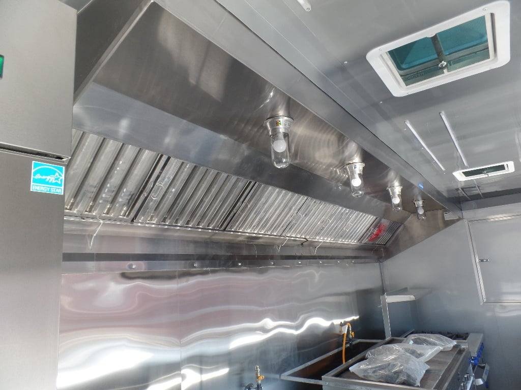 8.5′ x 34′ Black Goose Neck Concession Food Trailer With Appliances — photo 5