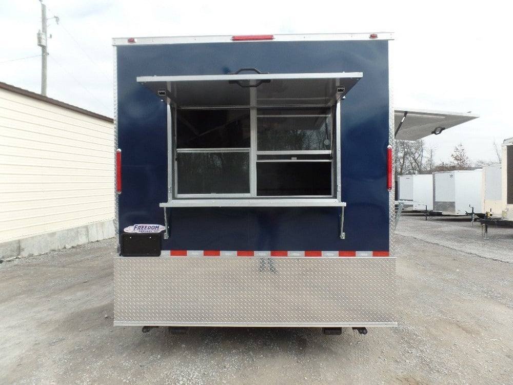 8.5′ x 18′ Indigo Blue Flat Nose Concession Food Trailer — photo 13