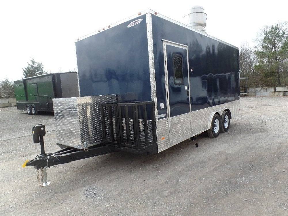 8.5′ x 18′ Indigo Blue Flat Nose Concession Food Trailer — photo 8