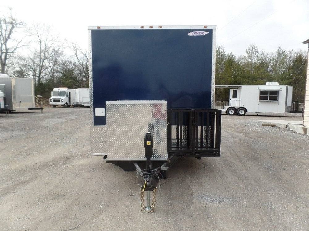 8.5′ x 18′ Indigo Blue Flat Nose Concession Food Trailer — photo 14