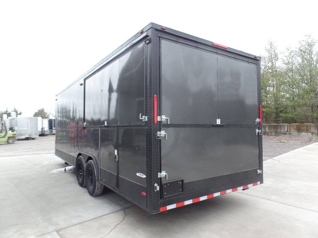 8.5′ x 24′ Charcoal Grey Concession BBQ Porch Food Trailer — photo 3