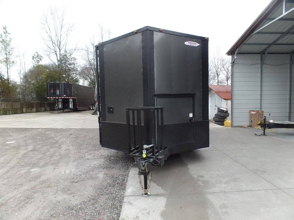 8.5′ x 24′ Charcoal Grey Concession BBQ Porch Food Trailer — photo 4