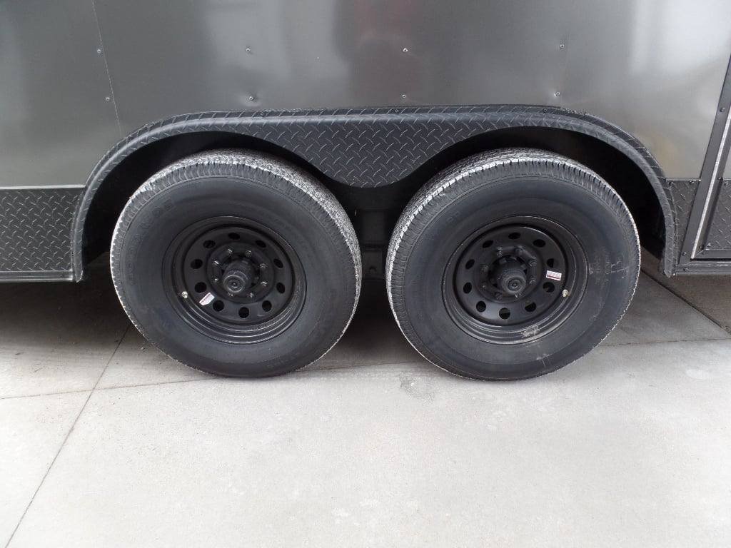 8.5′ x 24′ Charcoal Grey Concession BBQ Porch Food Trailer — photo 14