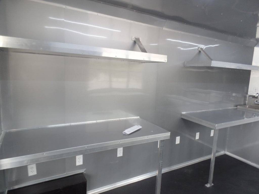 8.5′ x 24′ Charcoal Grey Concession BBQ Porch Food Trailer — photo 12