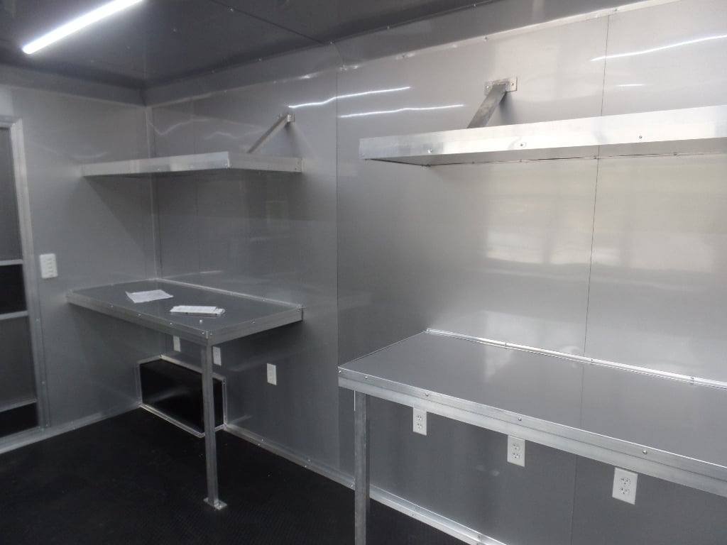 8.5′ x 24′ Charcoal Grey Concession BBQ Porch Food Trailer — photo 13