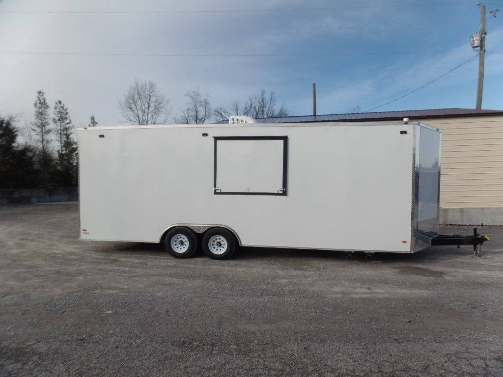 8.5′ x 24′ White Coffee Concession Food Trailer With Appliances — photo 2