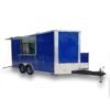 8.5 x 16 cobalt blue trailer with bold concession exterior