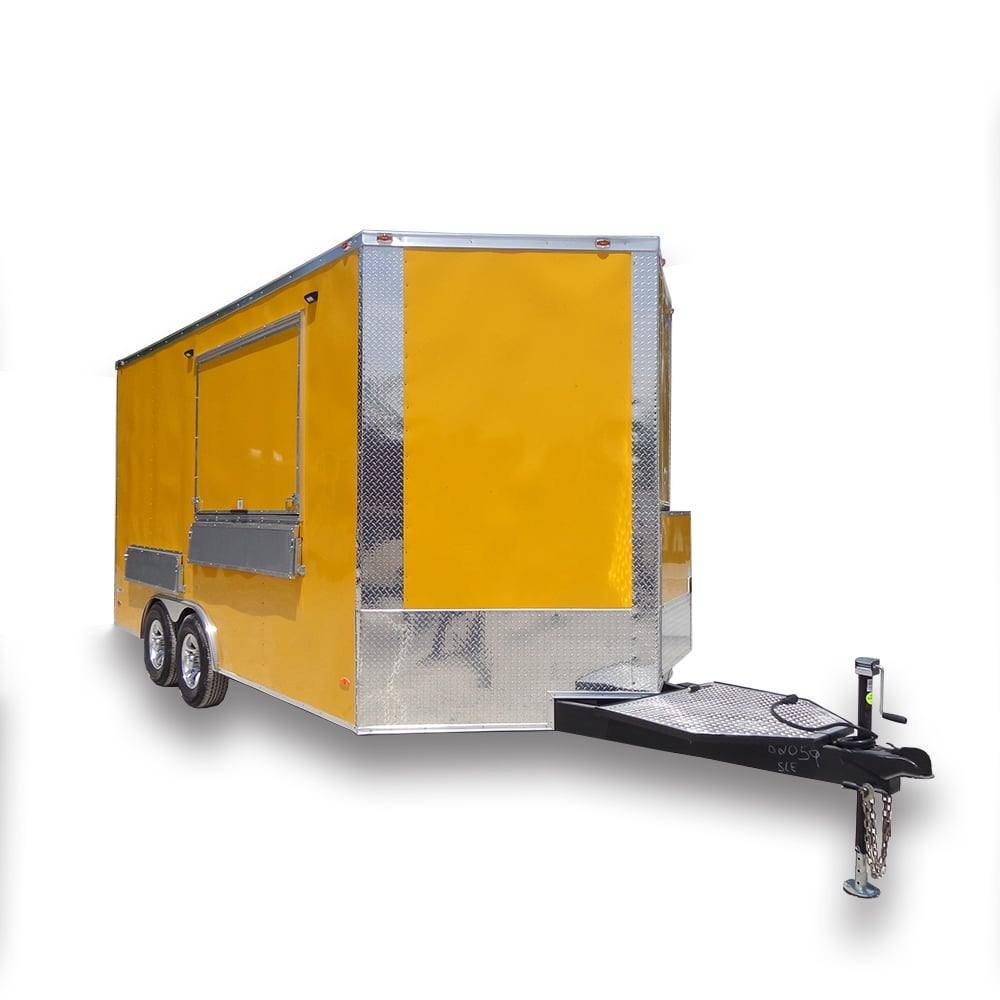 8.5′ x 16′ Yellow Food Concession Trailer