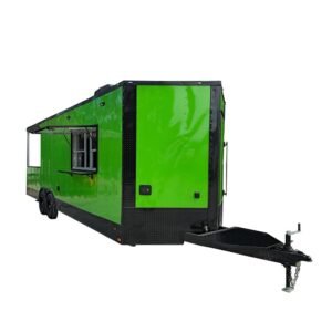 8.5' X 26' Lime Green Concession Trailer BBQ Food Event
