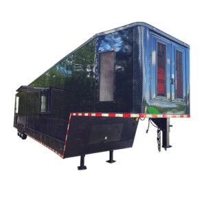 Concession Trailer 8.5' X 48' Black Restaurant Food Event Catering