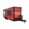 8.5 x 16 Orange Trailer with 4-foot porch and stainless tables