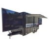 8.5 x 16 Apparel Trailer with flip-up display walls and plexiglass counters