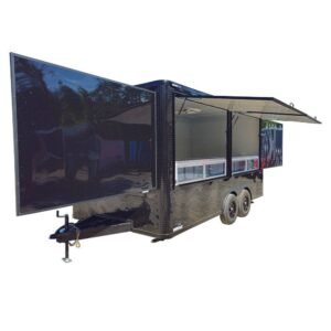 Concession Trailer Black 8.5' X 16' Apparel T-shirts Merchandising