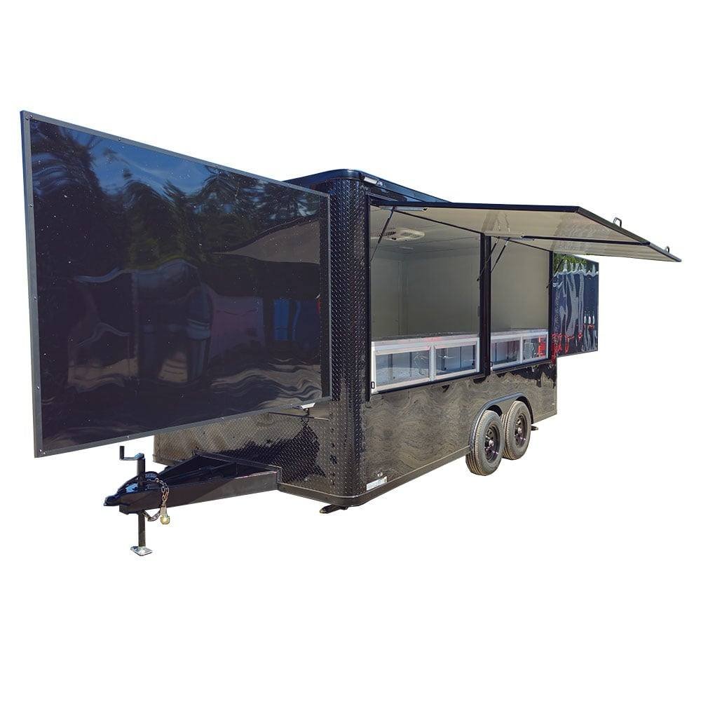 Concession Trailer Black 8.5′ X 16′ Apparel T-shirts Merchandising
