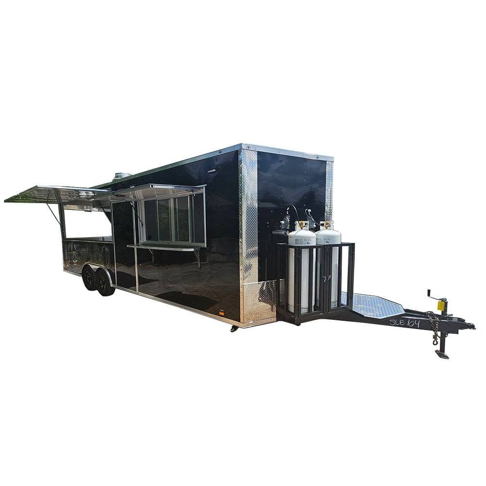 Concession Trailer 8.5′ X 24′ Black Kettle Corn Vending