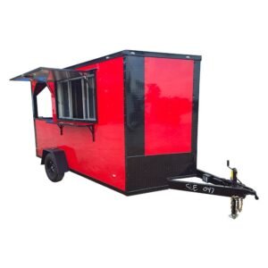 Concession Trailer 7 x 12 Red BBQ Catering Event