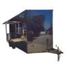 8.5 x 16 Black BBQ Trailer with 6-foot porch and side gate