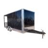 8.5 x 20 black porch trailer with double I-beam porch