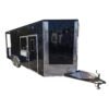 8.5 x 24 Black Pizza Trailer with double-I-beam porch and 7000lb axles