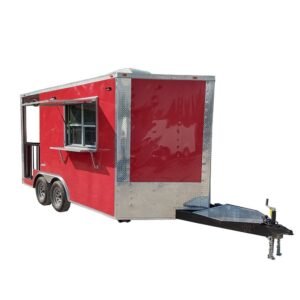 Concession Trailer 8.5' X 14' Red Pizza Event Catering