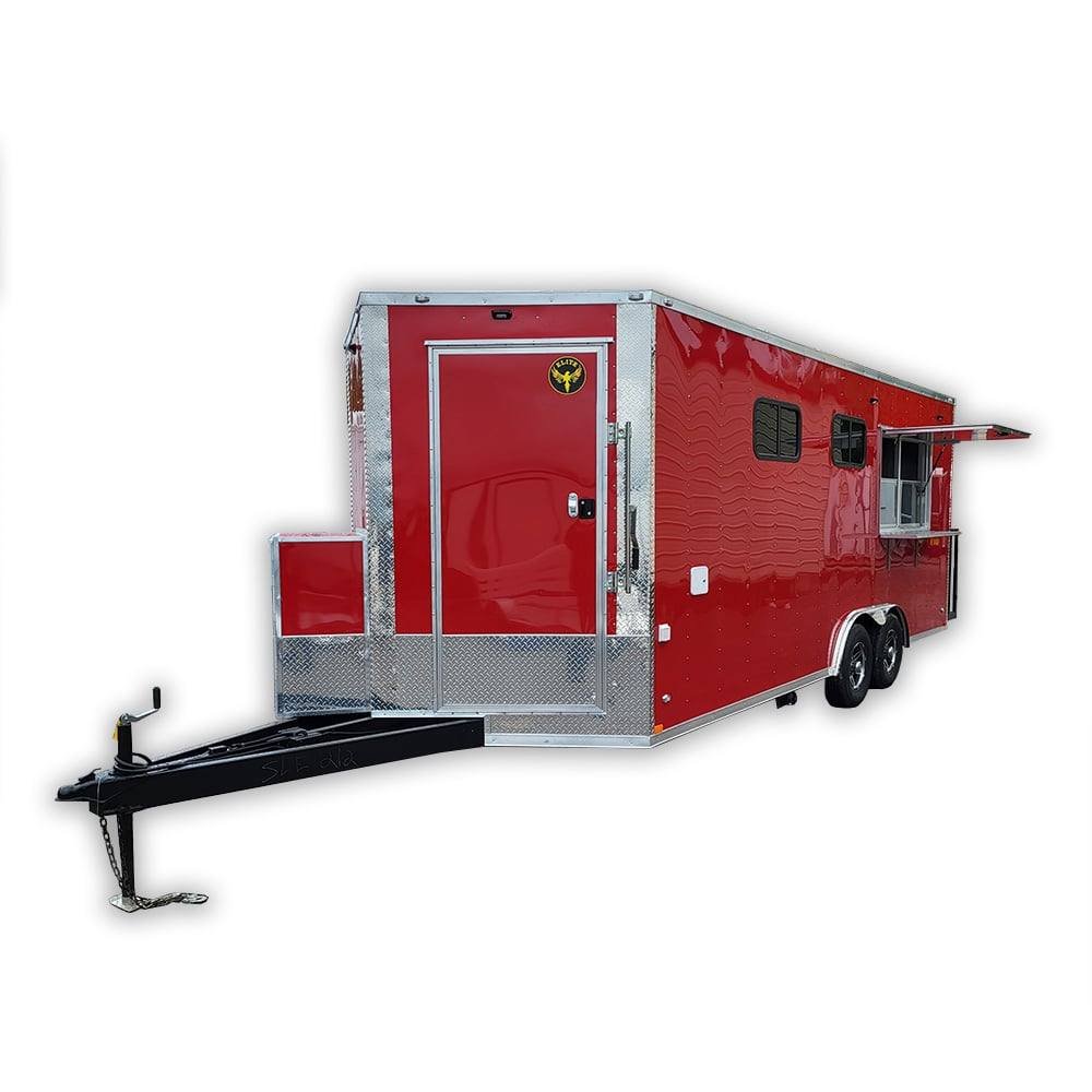 Concession Trailer 8.5′ X 20′ Red Food Catering Event