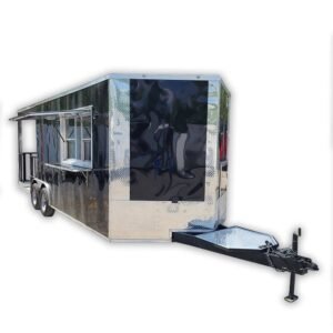 Concession Trailer 8.5' X 22' Black BBQ Event Catering