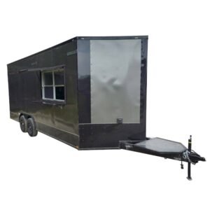 8.5' X 16' Charcoal Food Event Catering Concession Food Trailer