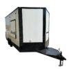 8.5 x 16 White BBQ Trailer with 9-foot commercial grease hood