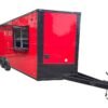 8.5 x 20 Red Pizza Trailer with stainless counters and service window